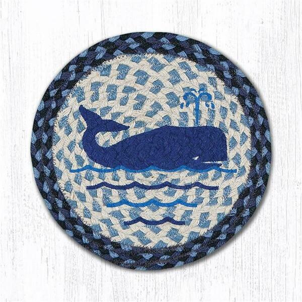 Capitol Importing Co Whale Printed Swatch Round Rug, 10 x 10 in. 80-443W